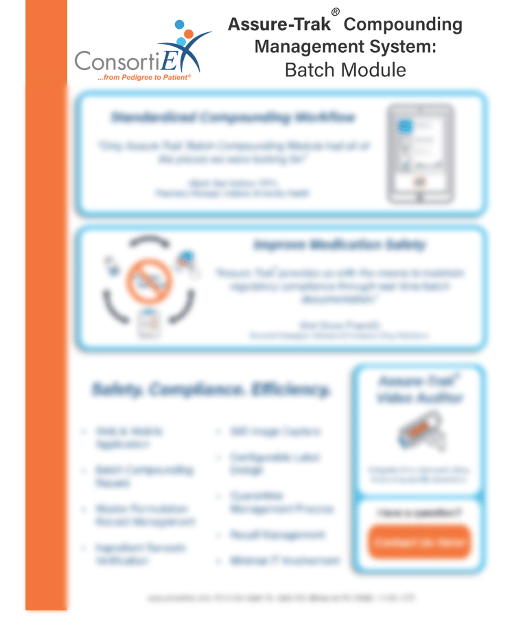 Assure-Trak® Compounding Management System Batch Compounding